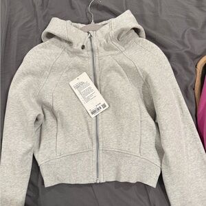 Lululemon grey full zip scuba cropped